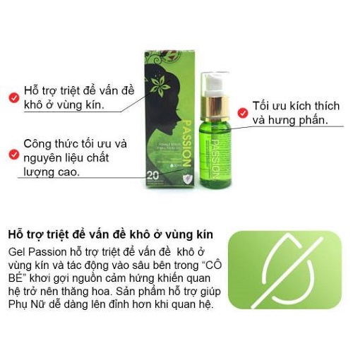 Gel tăng cực khoái, kích thích nữ passion