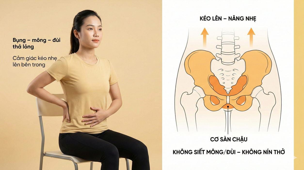 Nhận diện cơ sàn chậu (tìm đúng “cơ nâng”)