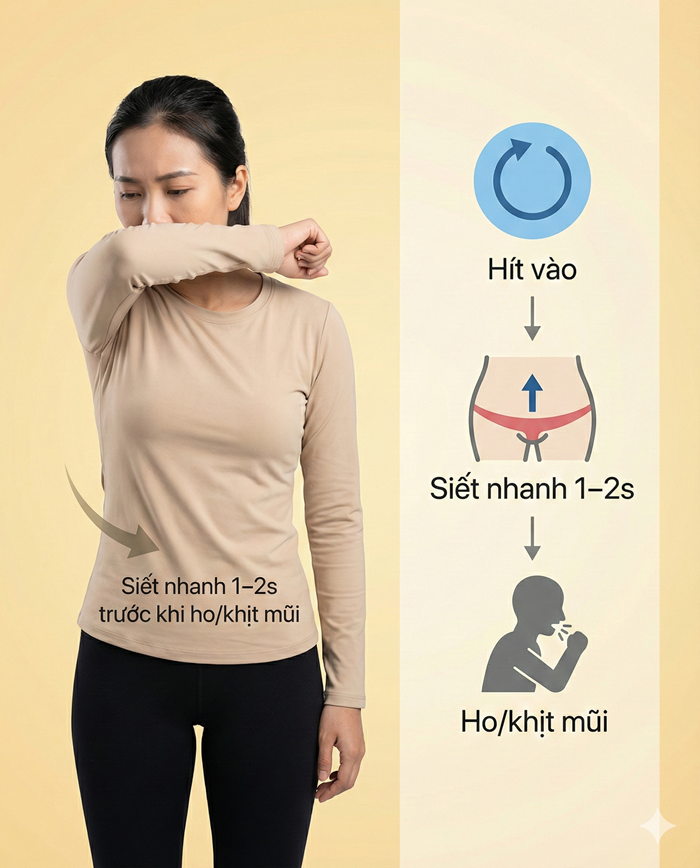 ai cũng gặp phải - cách giữ bóng kegel trong cô bé khi hắt hơi, ho. 