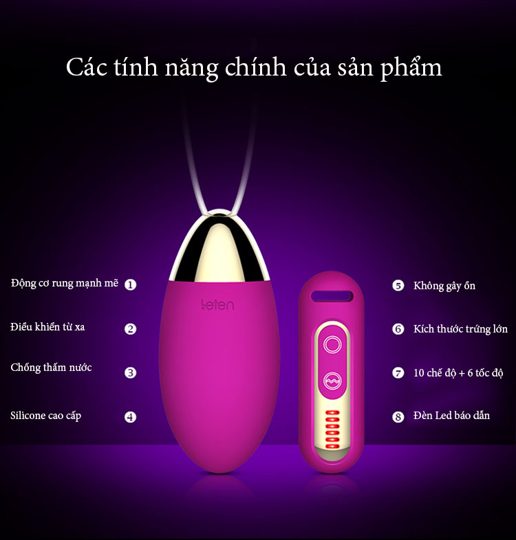 trung-rung-dieu-khien-tu-xa-Leten-lightning, tính năng rung nhiều chế độ đồ chơi tình dục nữ